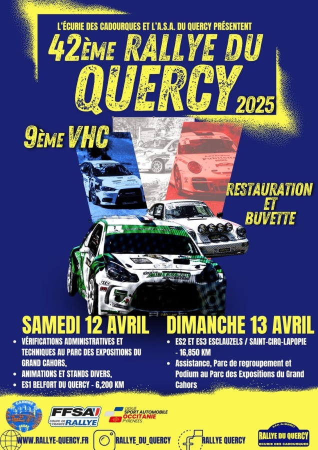 Cliquez sur l'image pour la voir en taille réelle 

Nom : 		Rallye du Quercy 2025.jpg 
Affichages :	74 
Taille :		257,7 Ko 
ID : 			625